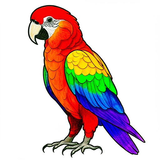 A parrot Suggested coloring