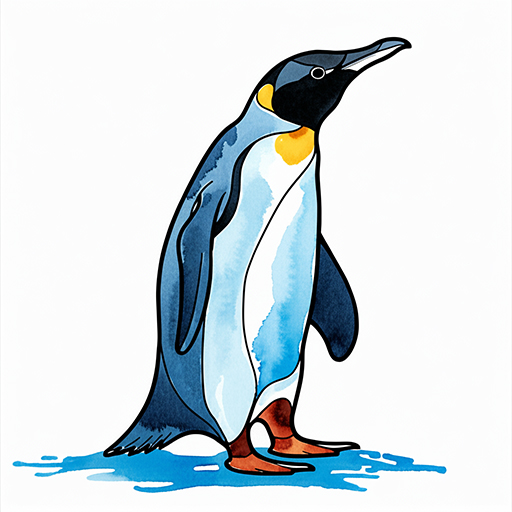 A penguin Suggested coloring