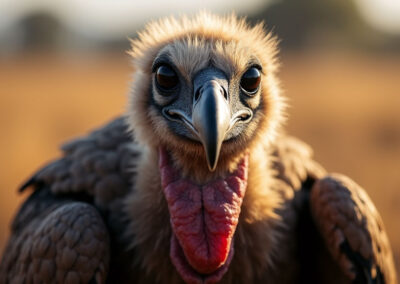 Vulture's face closeup