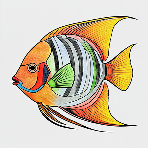 Angelfish Suggested coloring