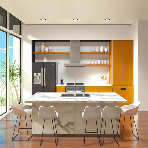 Contemporary Kitchen - Suggested coloring