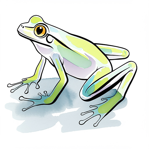 Glass Frog Suggested coloring