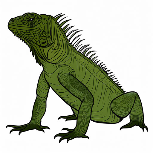 An Iguana Suggested coloring
