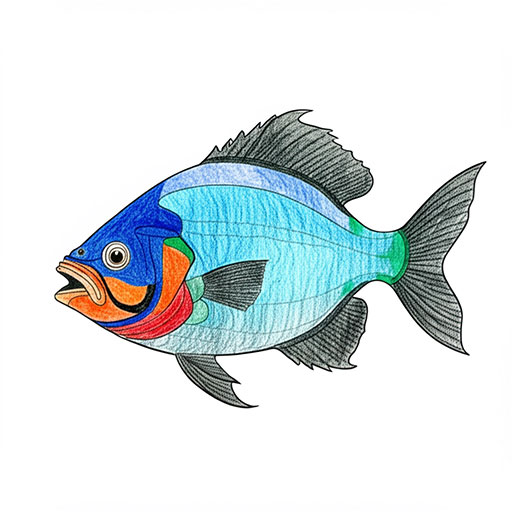 A Piranha Suggested coloring