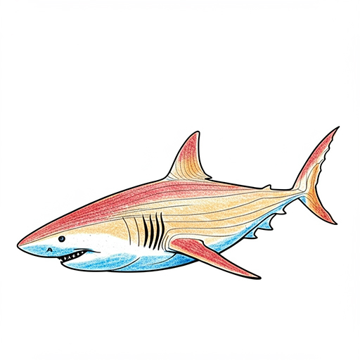 A Shark Suggested coloring
