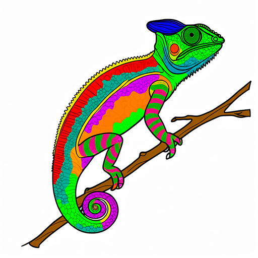 A Chameleon Suggested coloring