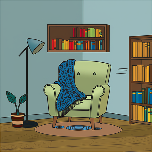 Cozy Book Nook - Suggested coloring