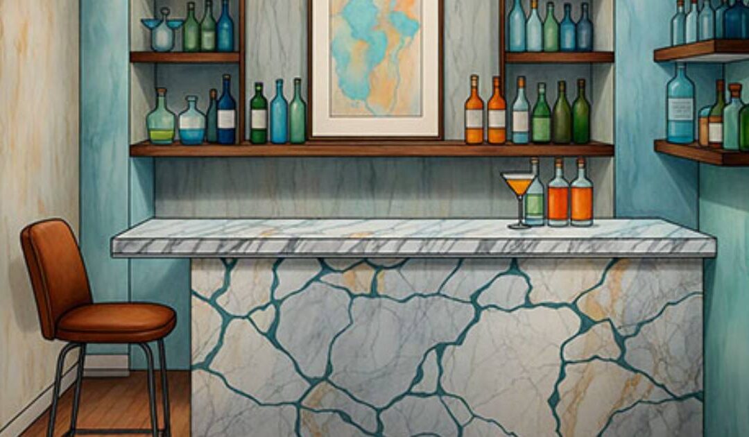 A Sleek Home Bar Area