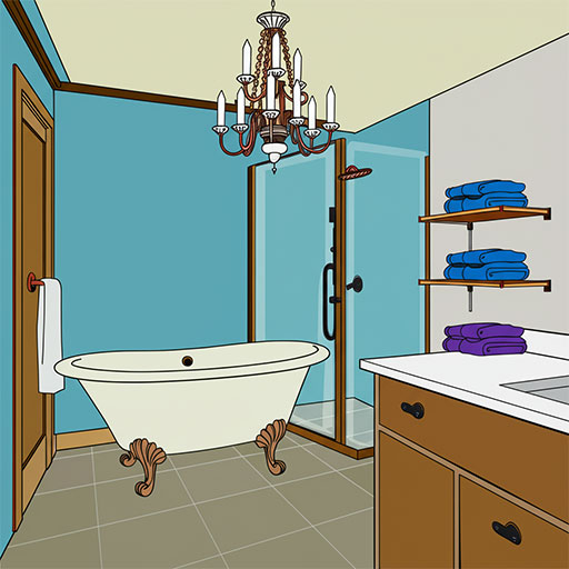 Luxury Bathroom - Suggested coloring