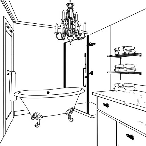 Luxury Bathroom - Outlines