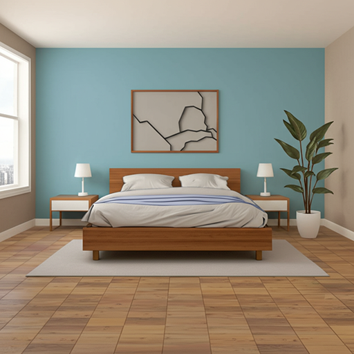 Minimalist bedroom  - Suggested coloring