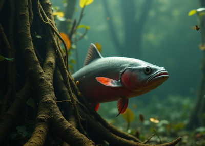 Piranha preying