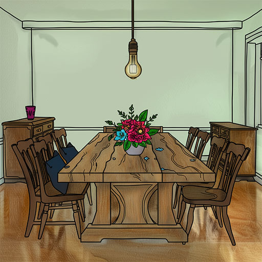 rustic dinning room - Suggested coloring