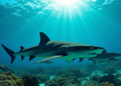 Sharks swimming peacefully