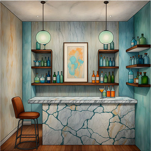 Home Bar - suggested coloring