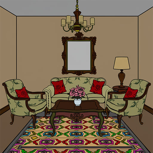 Vintage living room  - Suggested coloring