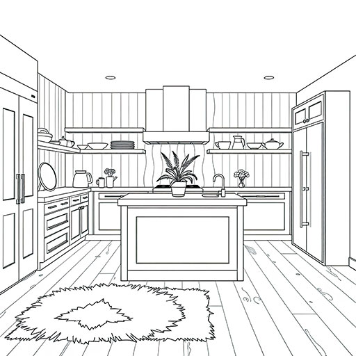 Scandinavian Kitchen - Outlines