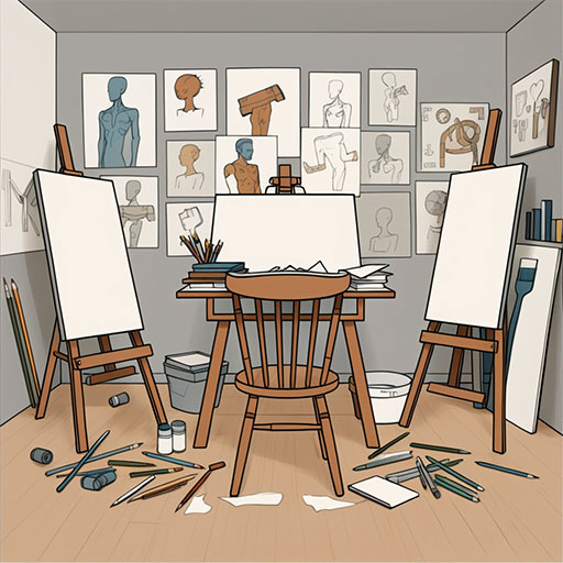 Art Studio - suggested coloring