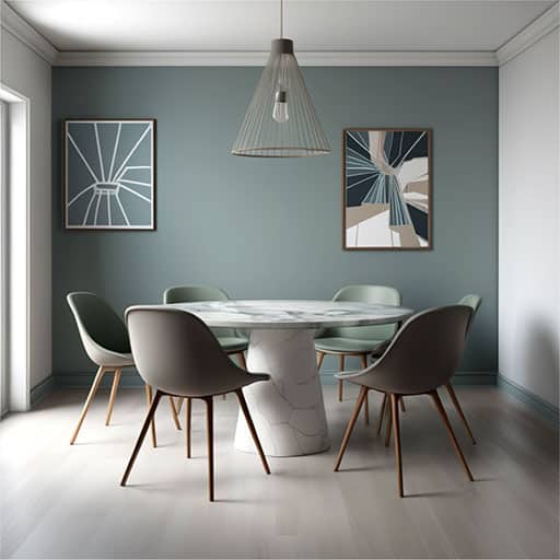 Contemporary Dinning Room - suggested coloring