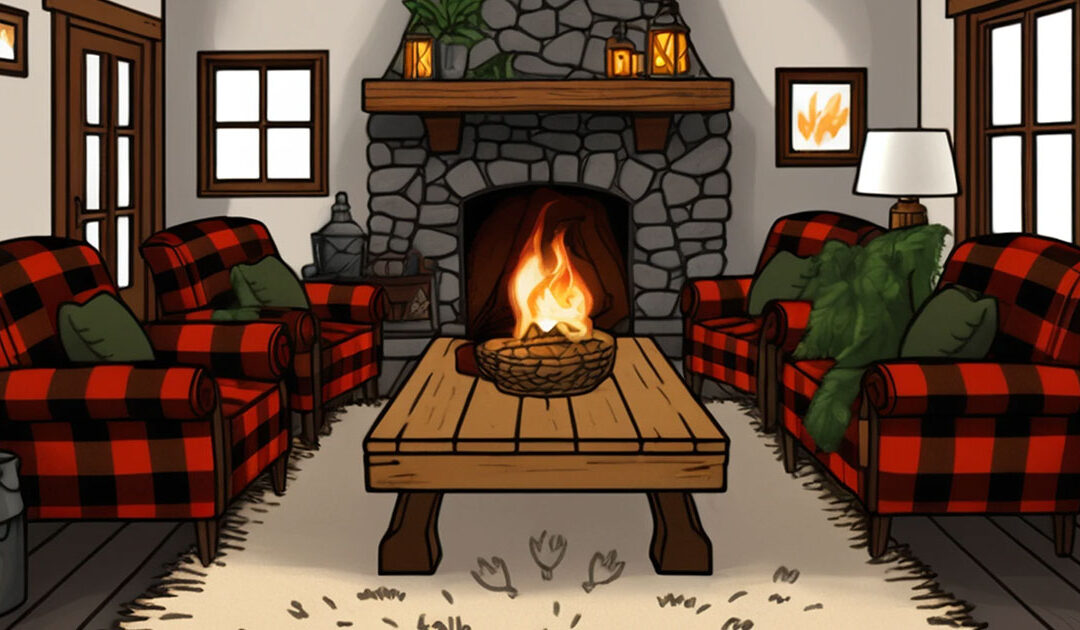 A Cozy Cabin Living Room