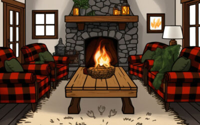 A Cozy Cabin Living Room