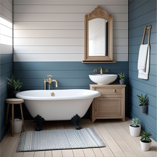 Farmhouse Bathroom - suggested coloring