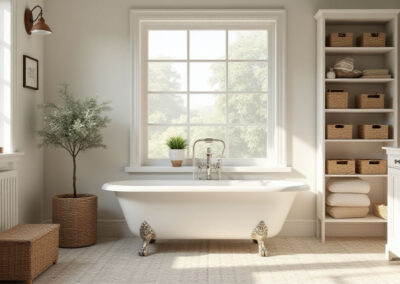 Country-Chic Farmhouse Bathroom