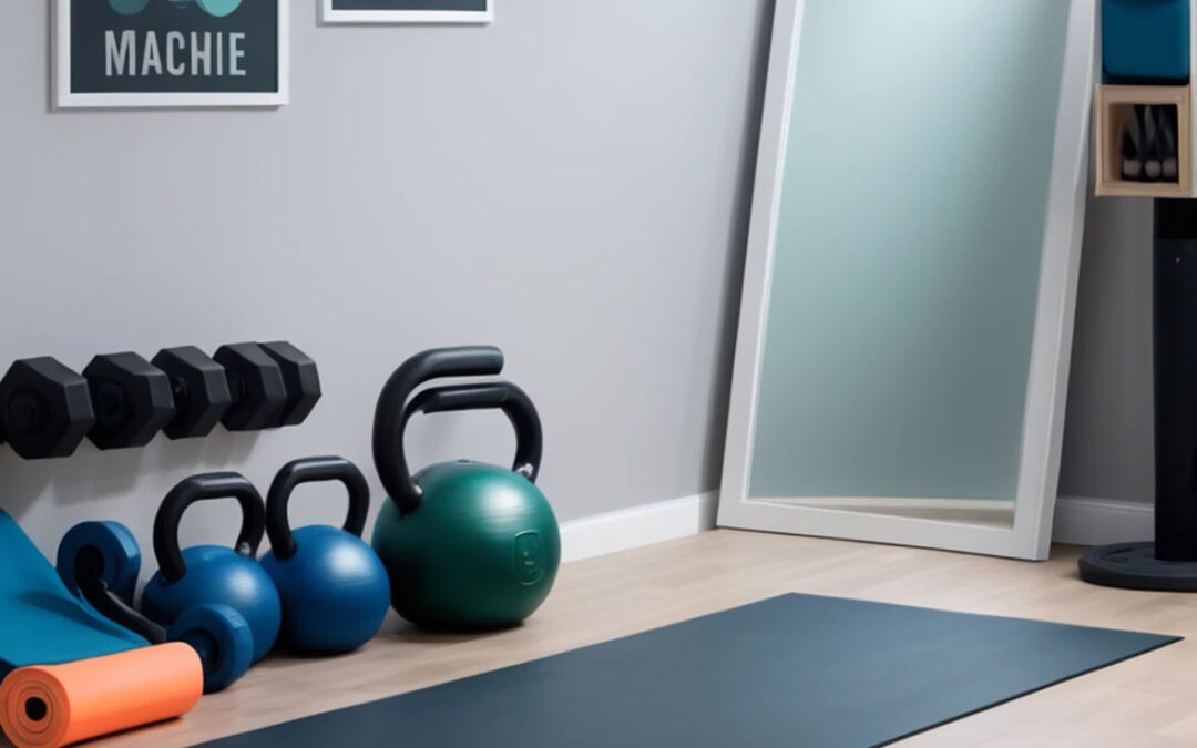 A Spacious Home Gym with Workout Equipment