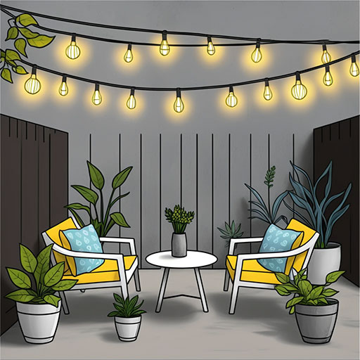 Outdoor Lounge - suggested coloring
