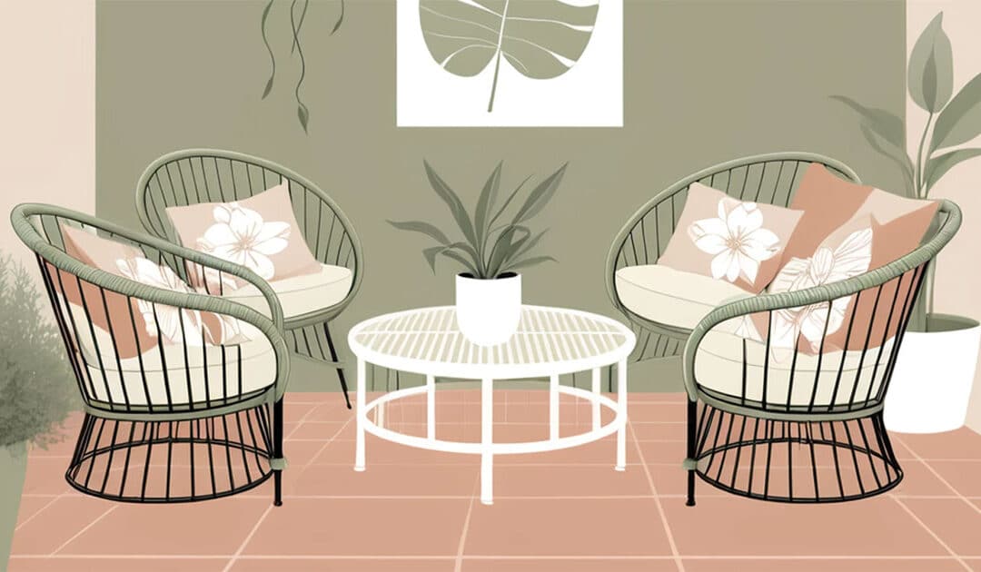 A Tropical-Themed Living Room