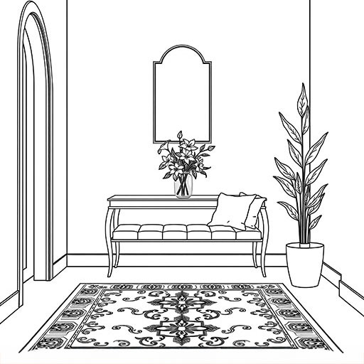Elegant Entryway - Outlines