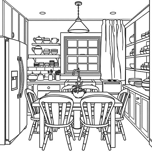 Farmhouse Kitchen - Outlines