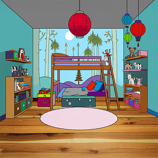Playful Kids' Playroom - Suggested coloring