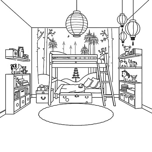Playful Kids' Playroom - Outlines