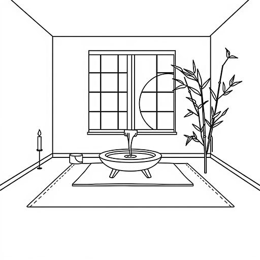 Zen Meditation Space - Outlines