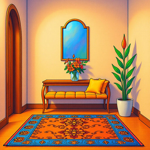 Elegant Entryway - Suggested coloring