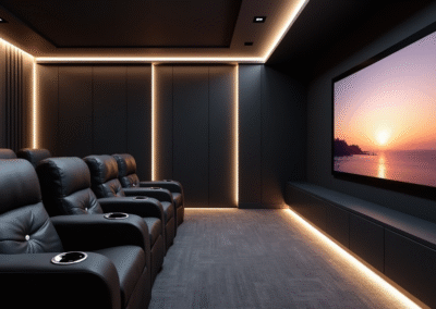 Sleek Contemporary Home Theater