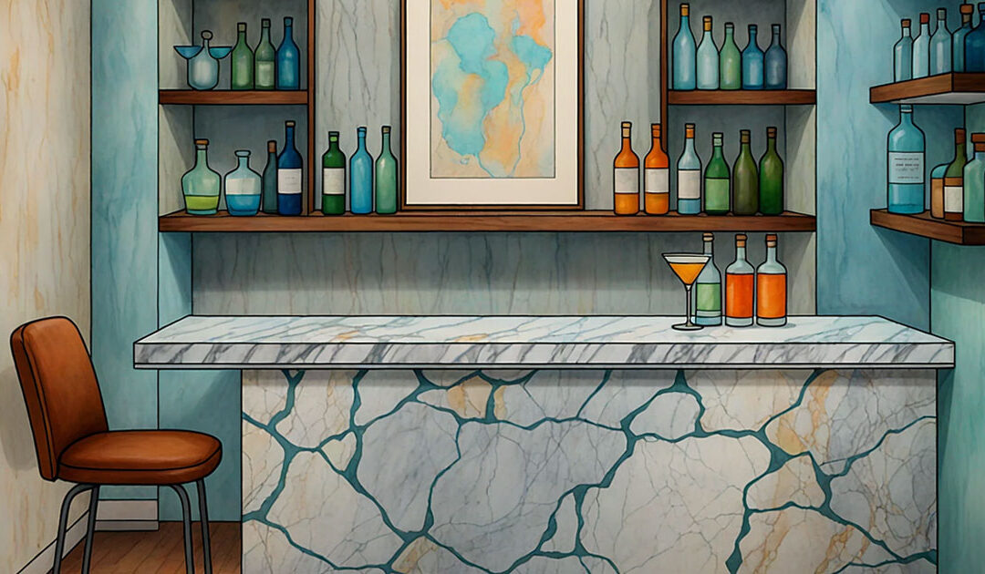 A Sleek Home Bar Area