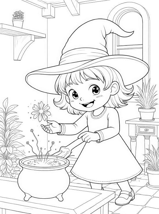 preparing the giggle potion