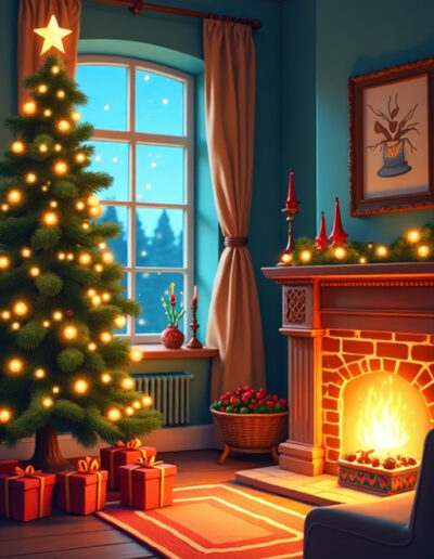 Cozy Christmas Hearth