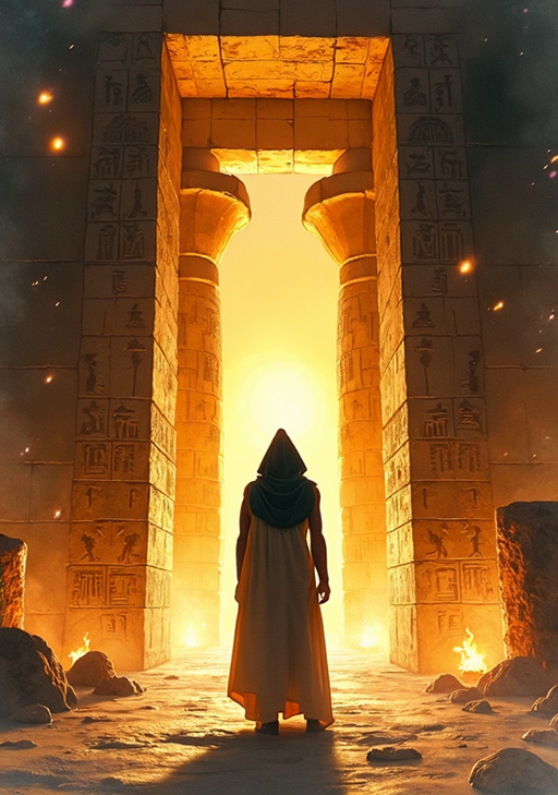 priest at the temple's gate